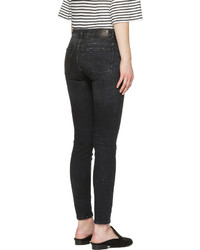 R 13 R13 Black High Rise Jeans