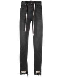 VAL KRISTOPHE R Distressed Drawstring Slim Denim Jeans