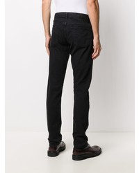Canali Regular Fit Black Jeans