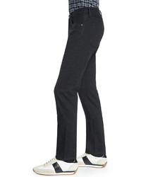 Tom Ford Regular Fit Resin Coated Selvedge Jeans Black