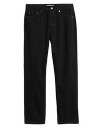 Topman Relaxed Straight Leg Jeans In Black At Nordstrom