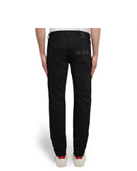 Givenchy Rico Fit Embroidered Stretch Denim Jeans