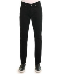 Givenchy Slim Denim Pants With Leather Back Pocket Black