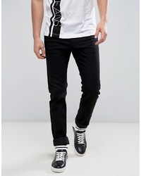 Versace Jeans Slim Fit Jeans In Black With Logo In Slim Fit