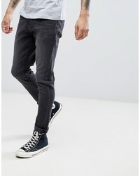 LDN DNM Slim Fit Jeans In Washed Black