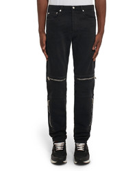 Givenchy Slim Fit Zip Detailed Stretch Denim Jeans