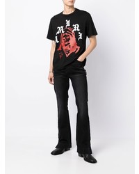 Amiri Stack Distressed Effect Flared Jeans