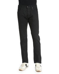 Tom Ford Straight Fit Resin Coated Selvedge Jeans Black