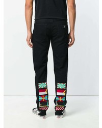 Marcelo Burlon County of Milan Straight Leg Jeans With Patches