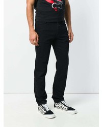 Marcelo Burlon County of Milan Straight Leg Jeans With Patches