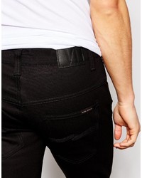 Nudie Jeans Tape Ted Tapered Slim Fit Stretch Black Ring