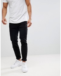Burton Menswear Tapered Jeans In Black