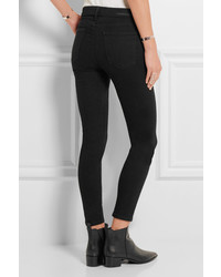 Current/Elliott The High Waist Stiletto Skinny Jeans Black