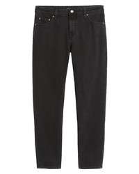 ROLLA'S Tim Slim Straight Leg Jeans In Washed Black At Nordstrom