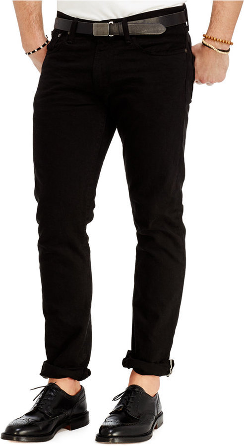 polo varick slim straight black