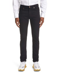 Versace Via Gesu Logo Plaque Slim Fit Jeans