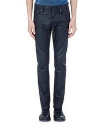 Balenciaga Waxed Slim Jeans Black