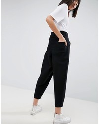 Asos White White Ovoid Mom Jean In Washed Black