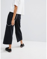 Daisy Street Wide Leg Skater Jeans With Chain