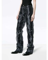 Y/Project Y Project Straight Leg Jeans With Organza