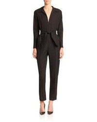 Martin Grant Belted Wool Jumpsuit