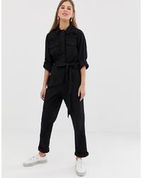 ASOS DESIGN Boilersuit With Button Front And Waist Detail