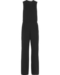 Bottega Veneta Button Detailed Wool Gabardine Jumpsuit Black