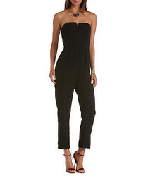 Charlotte Russe Notched Strapless Jumpsuit