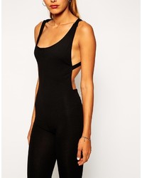 Asos Collection Bodyfit Jumpsuit With Back Detail