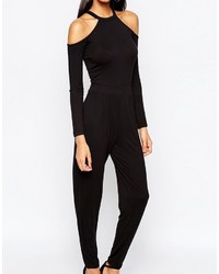 Asos Collection Jersey Jumpsuit With Cold Shoulder