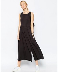 Asos Collection Jumpsuit With Gathered Waist And Wide Leg