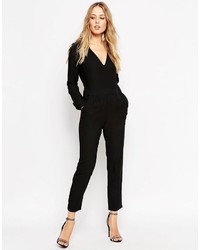 Asos Collection Jumpsuit With V Neck And Peg Leg