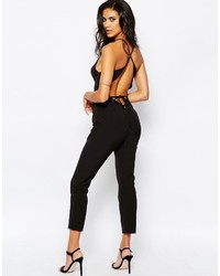 Asos Collection Plunge Jumpsuit With Tie Back