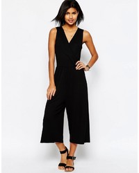 Asos Collection Sleeveless Jersey Jumpsuit With Wrap Front