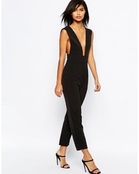 Asos Collection Structured Plunge Jumpsuit