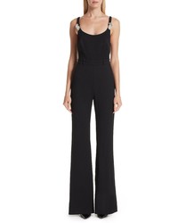 Brandon Maxwell Crystal Pineapple Pebble Crepe Jumpsuit