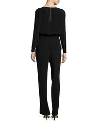 Diane von Furstenberg Cynthia Long Sleeve Jumpsuit Black