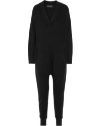 Hatch Gallery Merino Wool And Cashmere Blend Jumpsuit Black