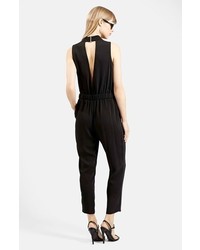 Topshop High Neck Belted Jumpsuit