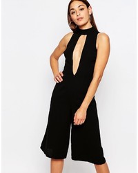 Missguided High Neck Plunge Front Culotte Jumpsuit