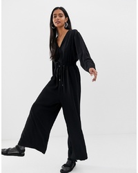 Weekday Jumpsuit With Drawstring Waist In Black