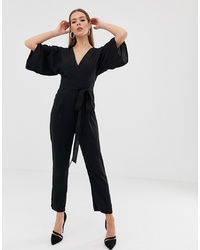 ASOS DESIGN Jumpsuit With Self Belt And Kimono Sleeve