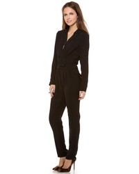 Line Dot Double Breasted Jumpsuit