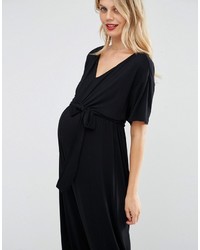 Asos Maternity Belted Jumpsuit With Kimono Sleeve