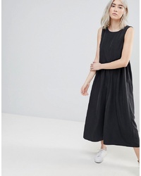 ASOS DESIGN Minimal Jumpsuit With Gathered Waist And Wide Leg