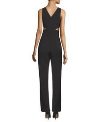 Laundry by Shelli Segal Plunging V Neck Peek A Boo Jumpsuit