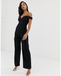 Scarlet Rocks Py Wide Leg Jumpsuit In Black