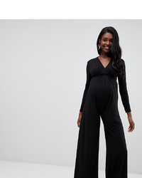 Queen Bee Slinky Knot Front Wide Leg Jumpsuit