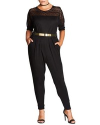 City Chic Sports One Belted Jumpsuit