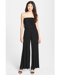 Loveappella Strapless Palazzo Jumpsuit